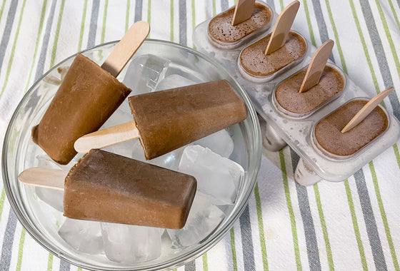 Chocolate and Banana Protein Popsicles
