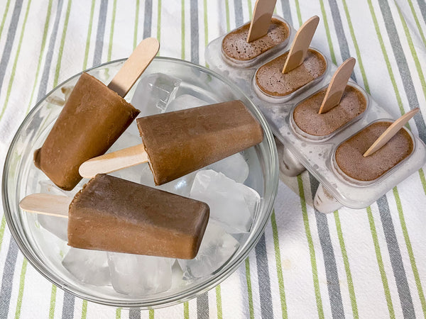 Chocolate and Banana Protein Popsicles