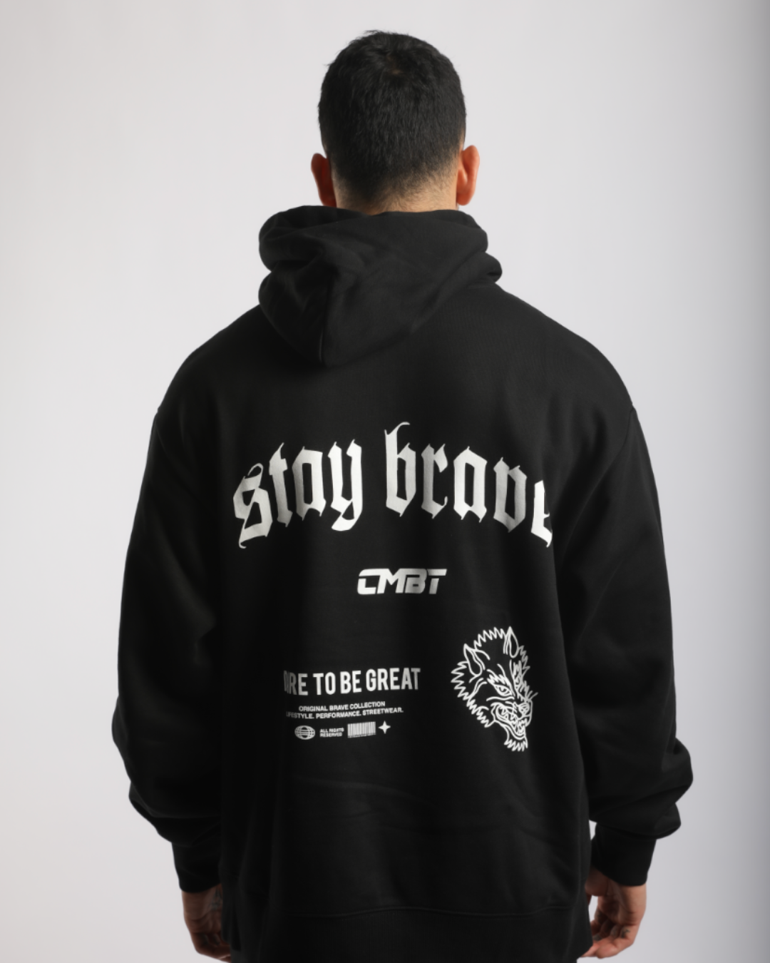 Stay Brave Lifestyle Relaxed Faded Hood