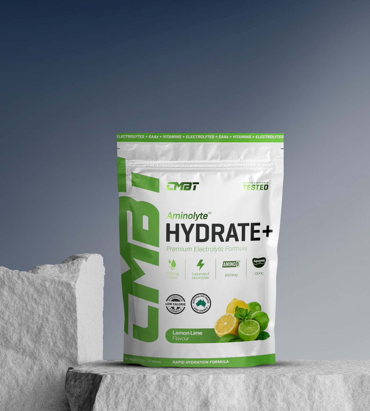CMBT Aminolyte™ Hydrate+ Lemon Lime Powder