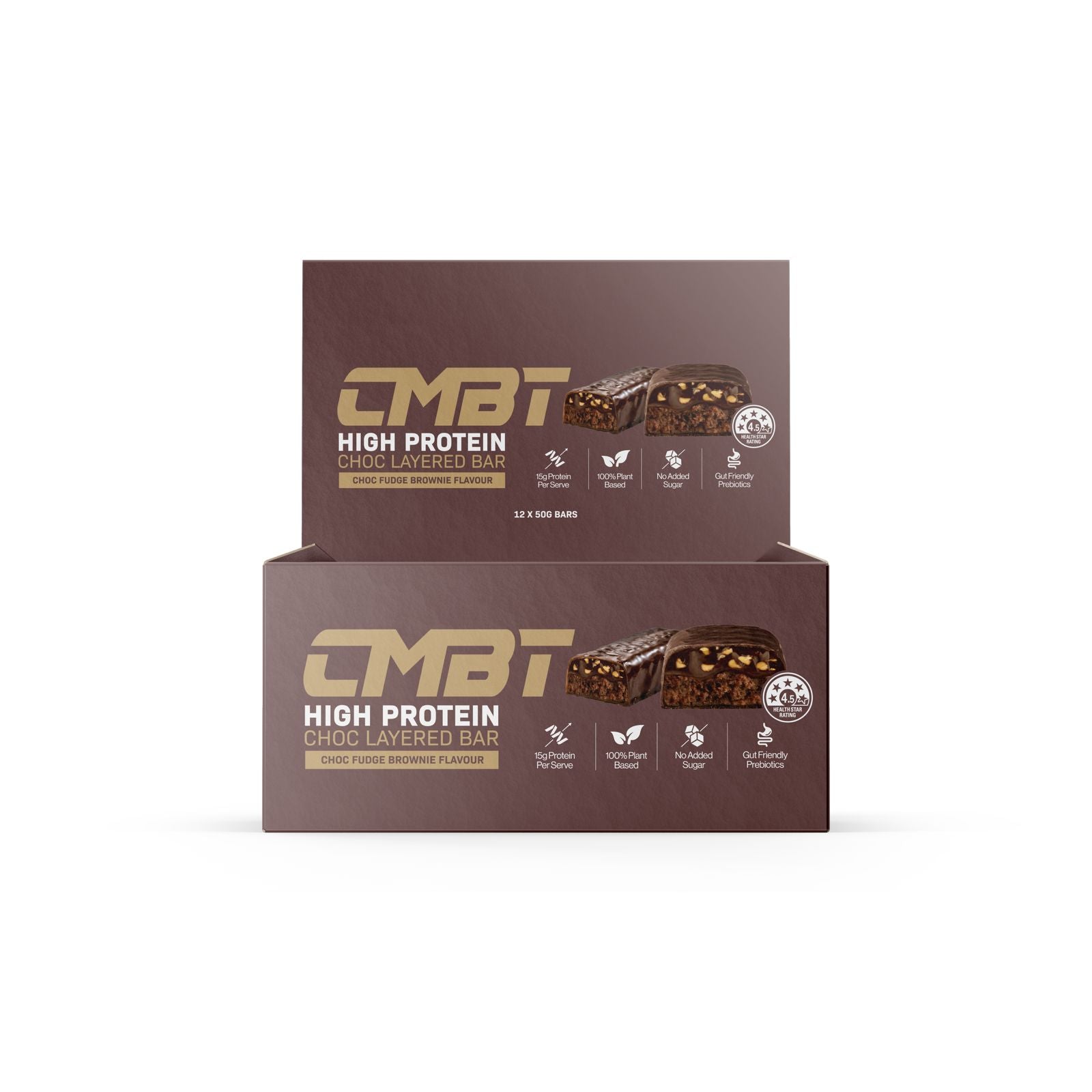 CMBT High Protein Bar Choc Fudge Chocolate Layered Bar