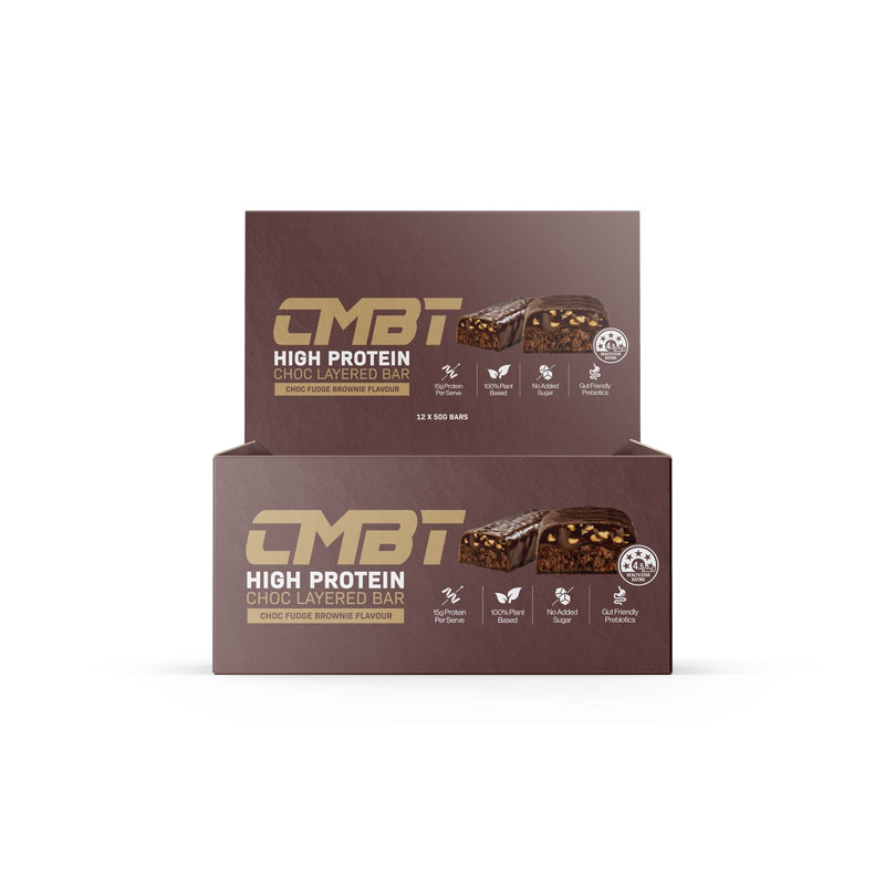 CMBT High Protein Bar Choc Fudge Chocolate Layered Bar